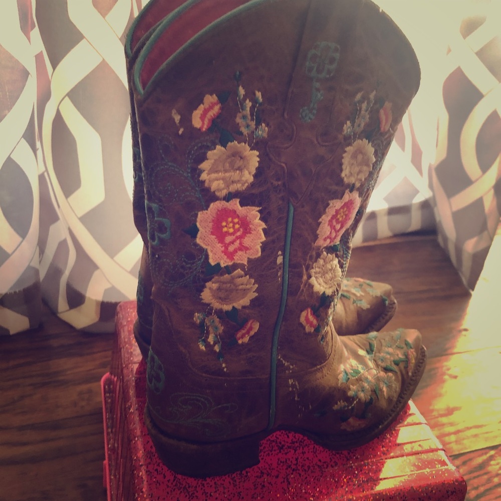 🤎 Macie Bean boots 🤎 Embroidered flowers - 13